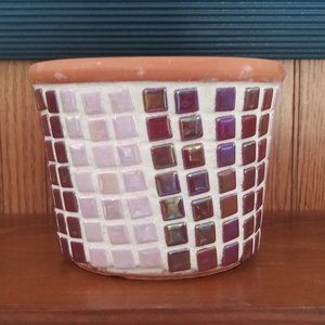 **PRICE REDUCED** Hand Crafted Mosaic Tile Flower Pot